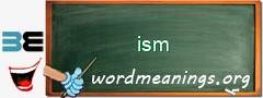 WordMeaning blackboard for ism